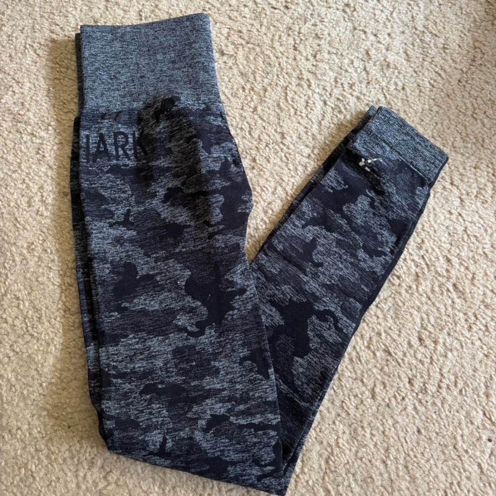 Gymshark Gray and Black Performance Leggings